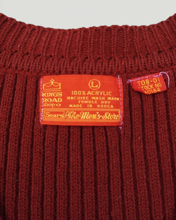 Vintage Sears Kings Road Ribbed Sweater Vest