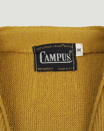1960's Campus Made in USA Argyle Cardigan Sweater