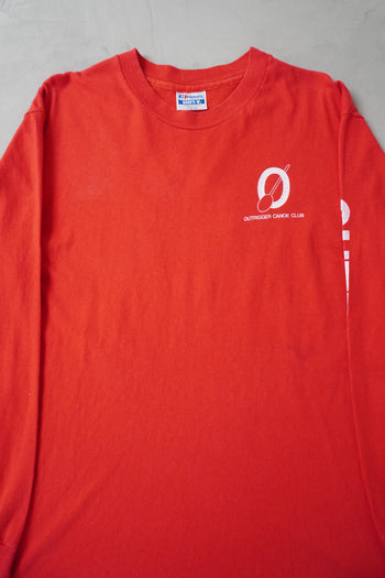 Outrigger Canoe Red Long-Sleeve T-Shirt