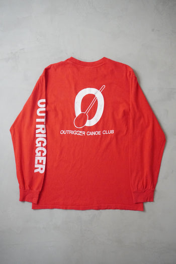 Outrigger Canoe Red Long-Sleeve T-Shirt