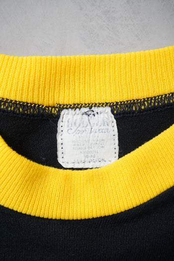 Black and Yellow Colorblock Crewneck T-Shirt