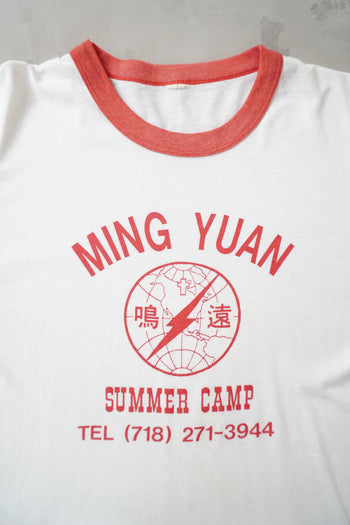 Ming Yuan Summer Camp Red and White Ringer T-Shirt