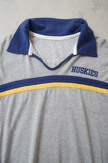 Washington Huskies Striped Collared Sweatshirt