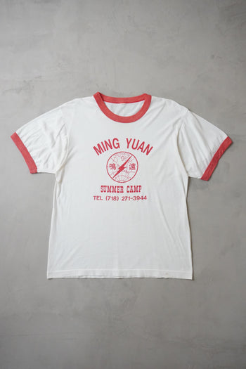 Ming Yuan Summer Camp Red and White Ringer T-Shirt
