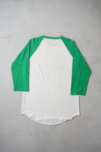 Devils Tower Wyoming Green Raglan 3/4 Sleeve T-Shirt