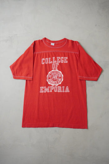 College of Emporia Red Football T-Shirt
