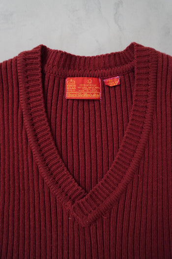 Ribbed V-Neck Sweater Vest