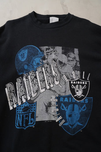Los Angeles Raiders Black Graphic Crewneck Sweatshirt