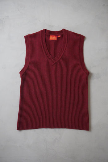 Ribbed V-Neck Sweater Vest