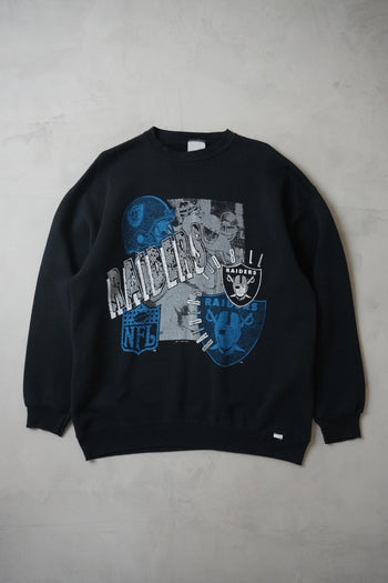 Los Angeles Raiders Black Graphic Crewneck Sweatshirt