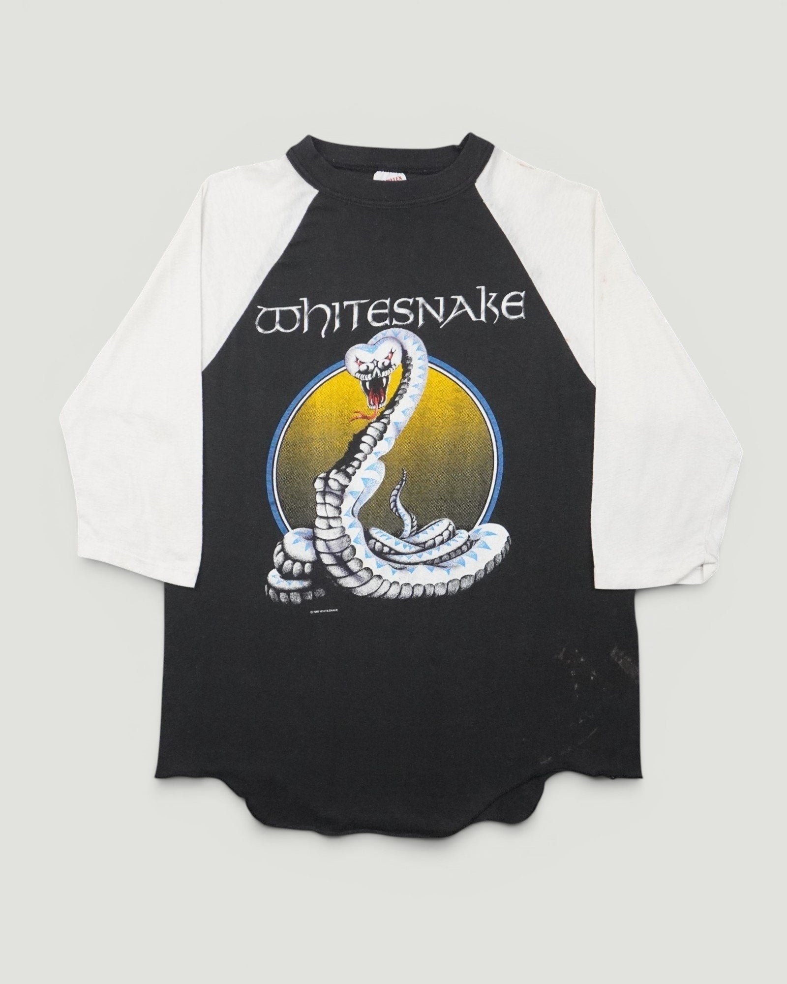 87年製·ビンテージ!ホワイトスネーク“アメリカツアー1987-88”　黒　L 1987 Whitesnake T-Shirt – Oaks